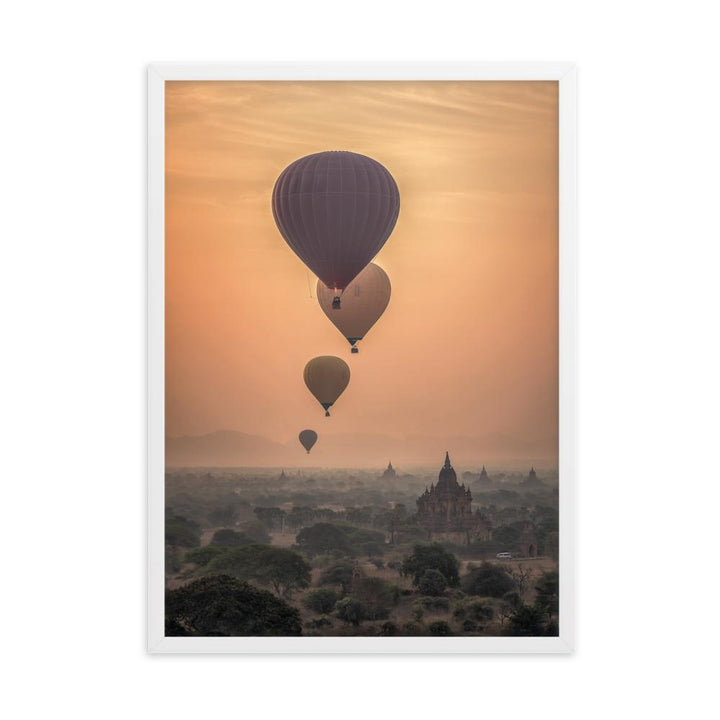 Heißluftbalons - Poster im Rahmen Weiß / 50×70 cm artlia