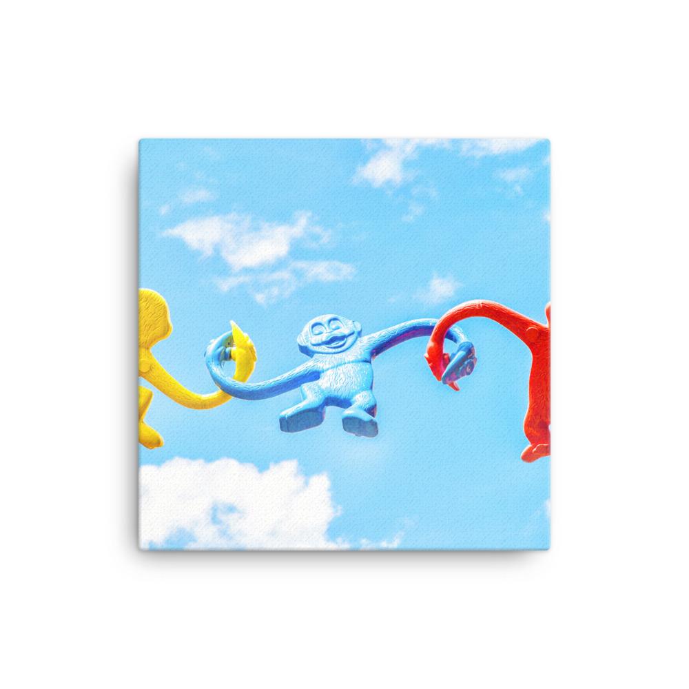 Himmlisches Teamwork - Leinwand 30x30 cm artlia