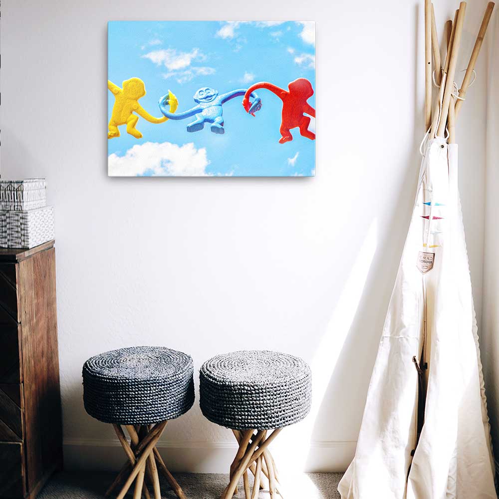 Himmlisches Teamwork - Leinwand 46x61 cm artlia