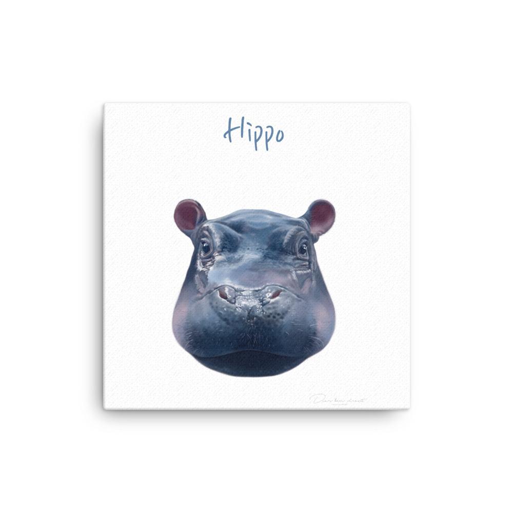 Hippo - Leinwand 30x30 cm artlia