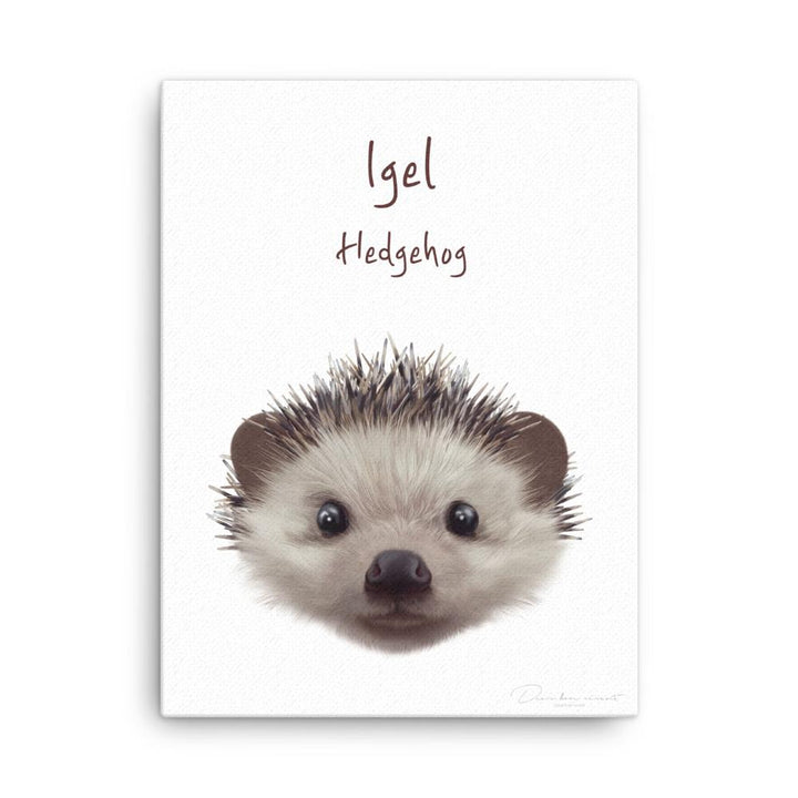 Igel - Leinwand 30x41 cm artlia