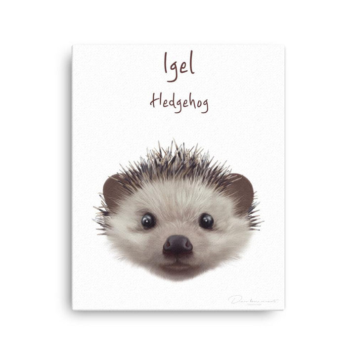 Igel - Leinwand 41x51 cm artlia