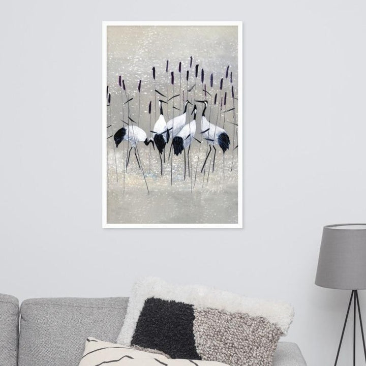 Kranichfamilie - Poster artlia