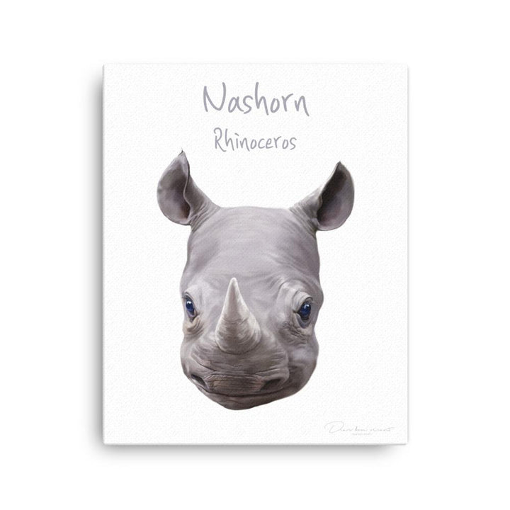 Nashorn - Leinwand 41x51 cm artlia