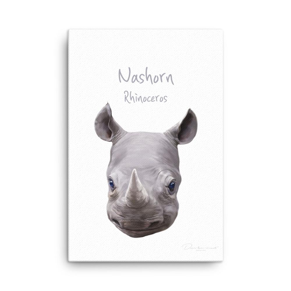 Nashorn - Leinwand 61x91 cm artlia