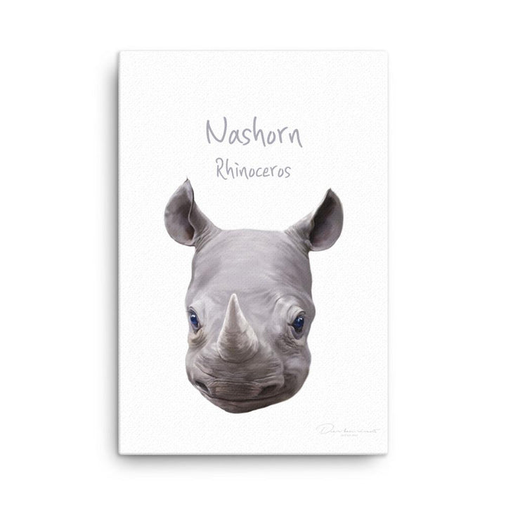 Nashorn - Leinwand 61x91 cm artlia