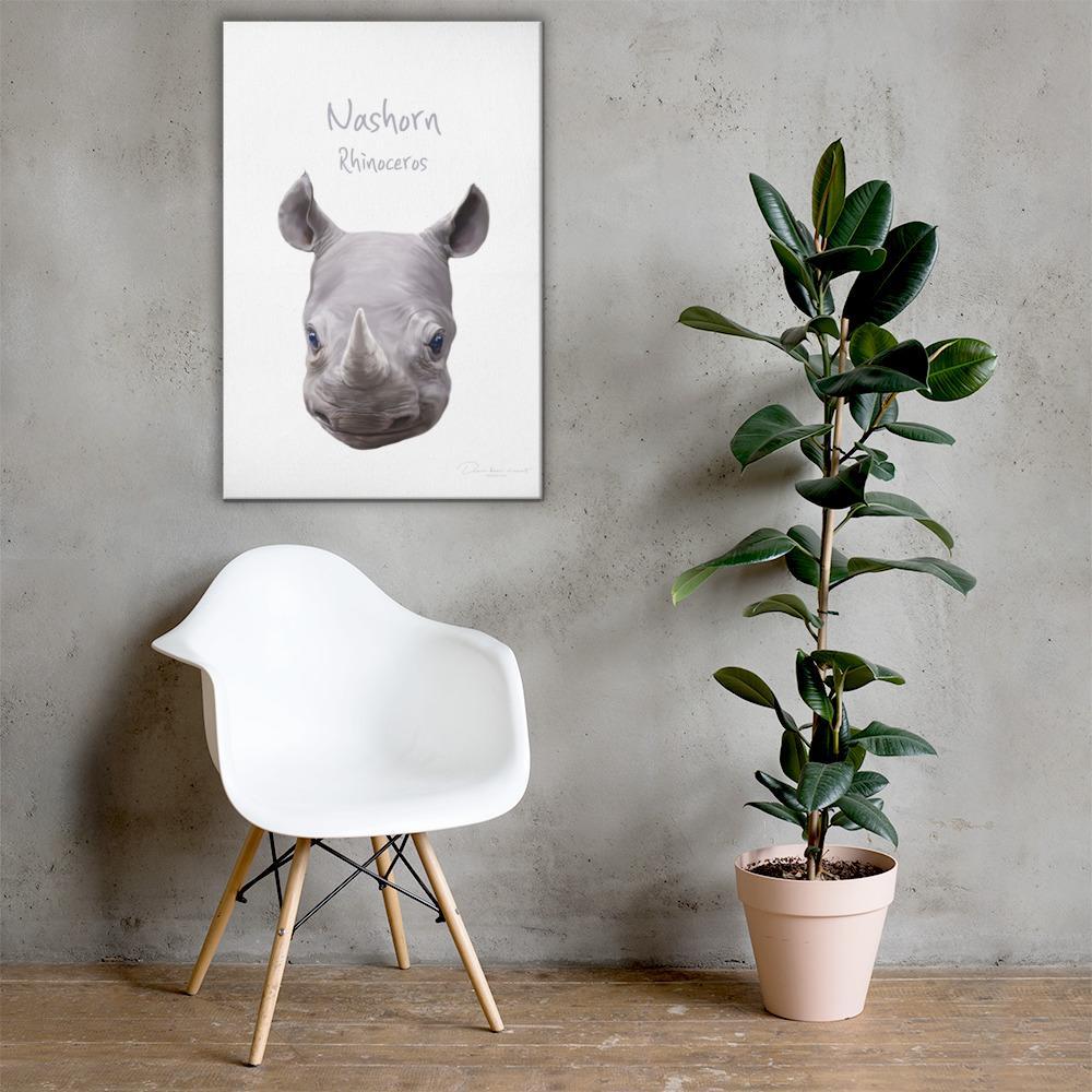 Nashorn - Leinwand artlia