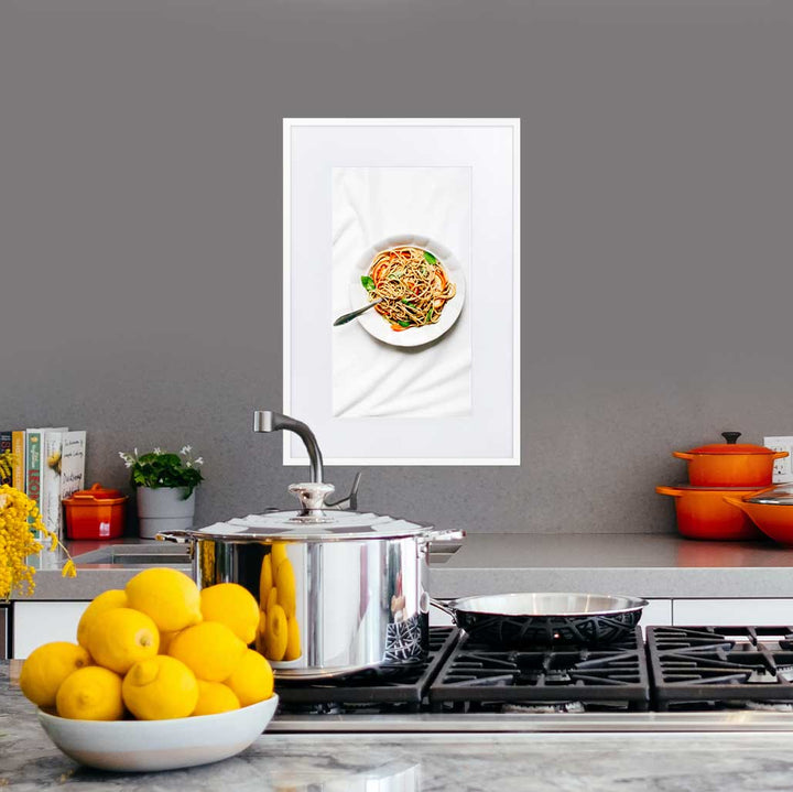 Poster mit Passepartout - leckere Spaghetti artlia