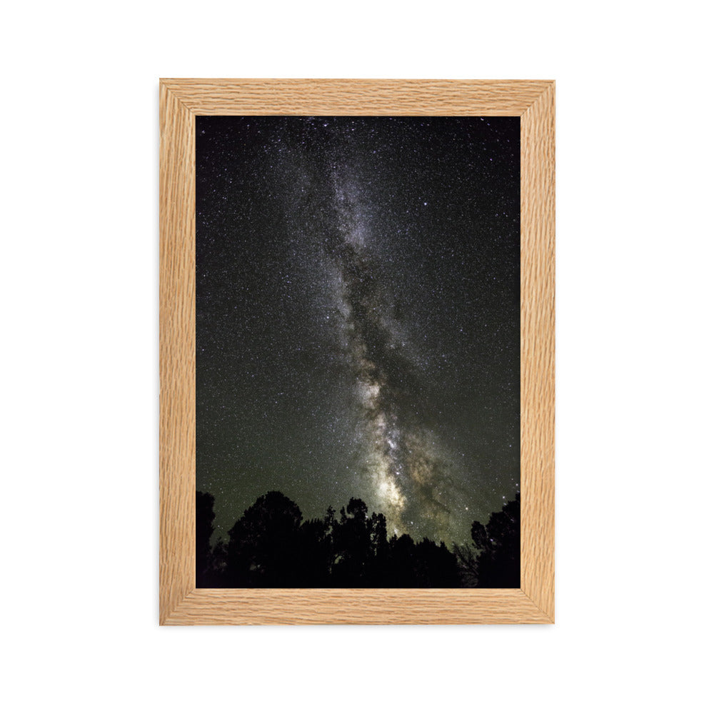 Poster mit Rahmen - Sternenhimmel Starry sky Oak / 21×30 cm artlia