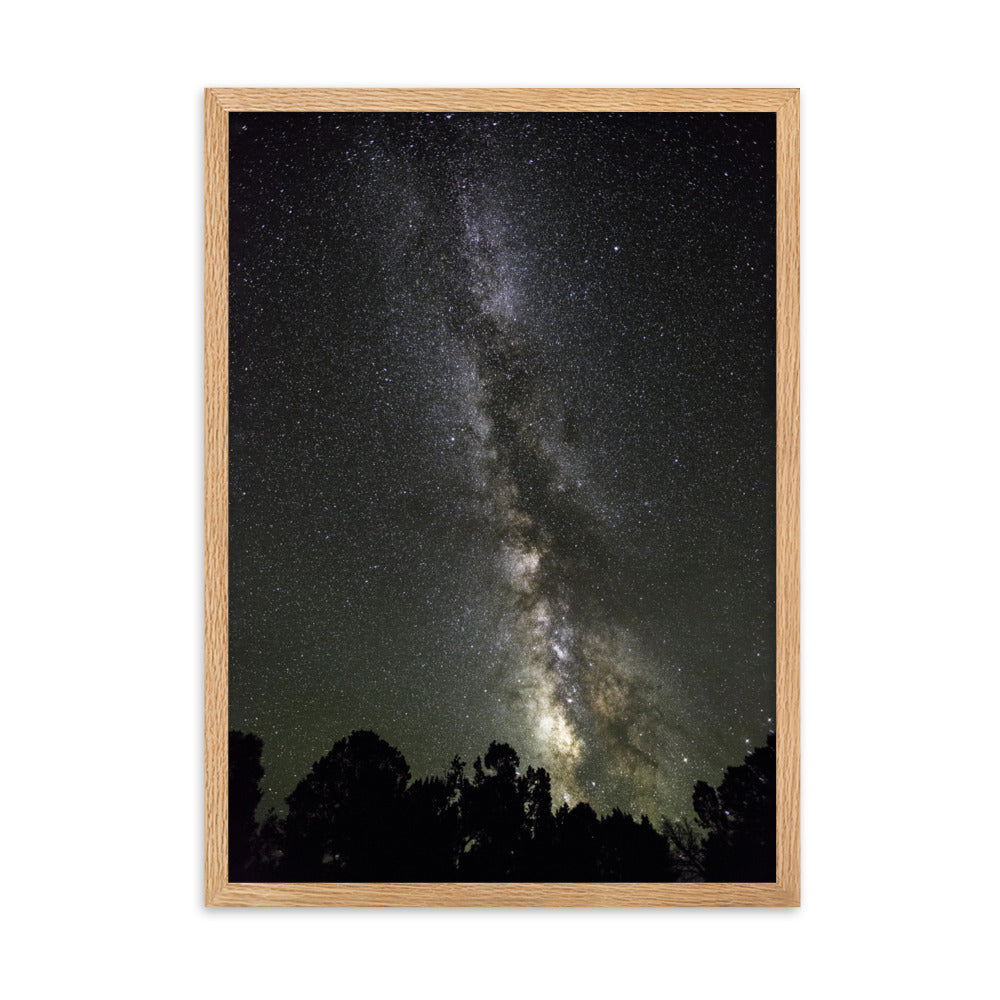 Poster mit Rahmen - Sternenhimmel Starry sky Oak / 50×70 cm artlia
