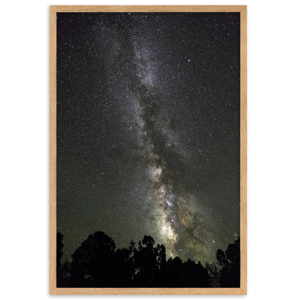 Poster mit Rahmen - Sternenhimmel Starry sky Oak / 61×91 cm artlia