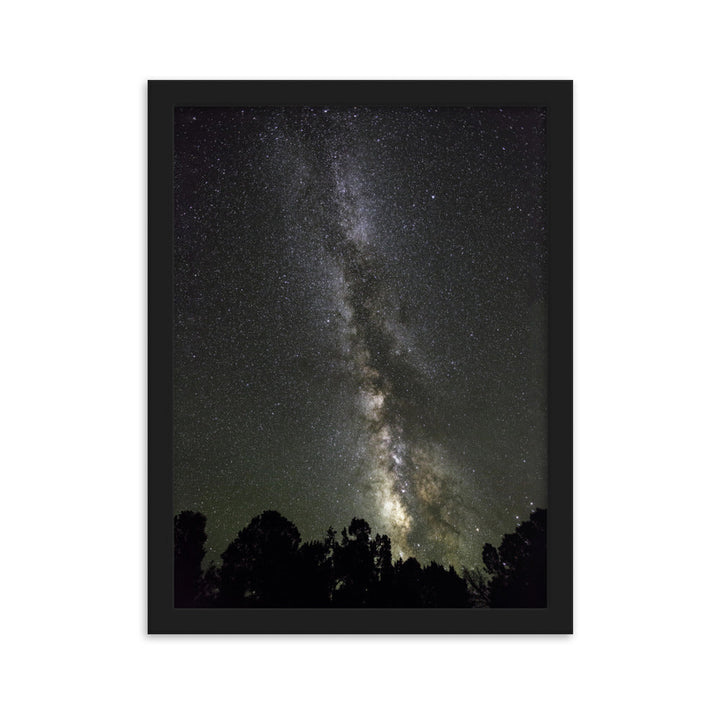 Poster mit Rahmen - Sternenhimmel Starry sky Schwarz / 30×40 cm artlia