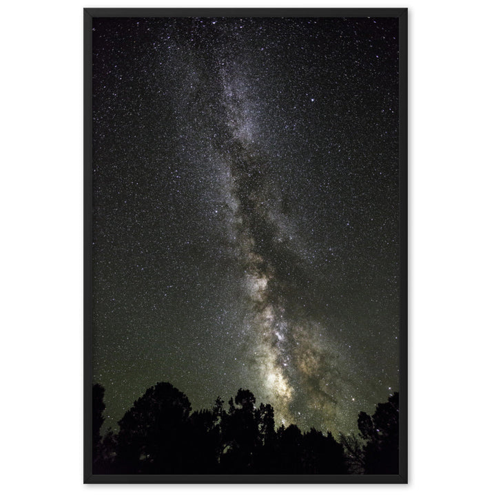 Poster mit Rahmen - Sternenhimmel Starry sky Schwarz / 61×91 cm artlia