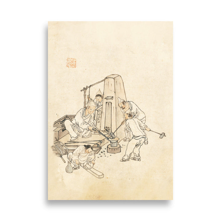 Schmiede, Kim Hong-do - Poster 21×30 cm artlia