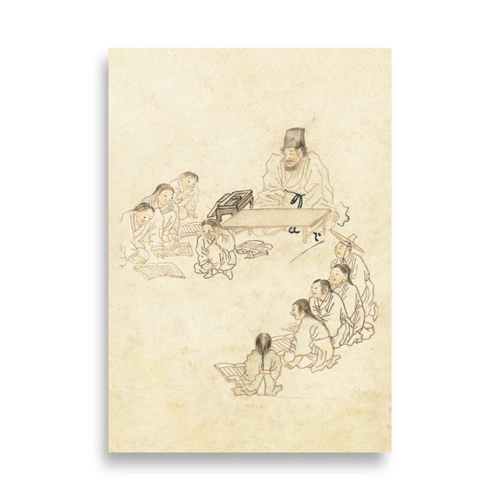 Poster - Schule, Seodang, Kim Hong-do 21×30 cm artlia