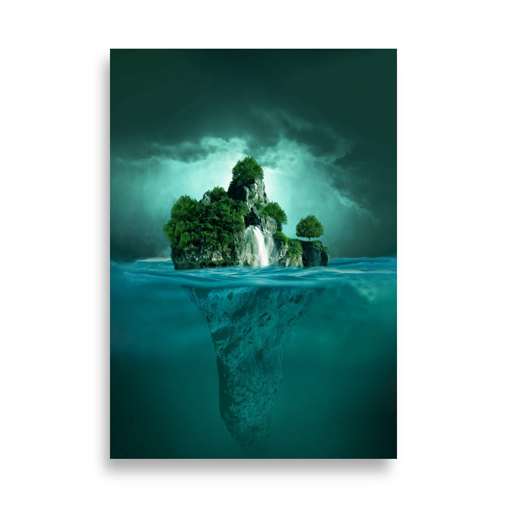 schwimmende Insel - Poster 21×30 cm artlia