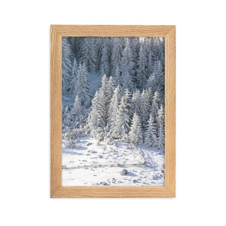 Snow Landscape 3 - Poster im Rahmen Oak / 21×30 cm artlia