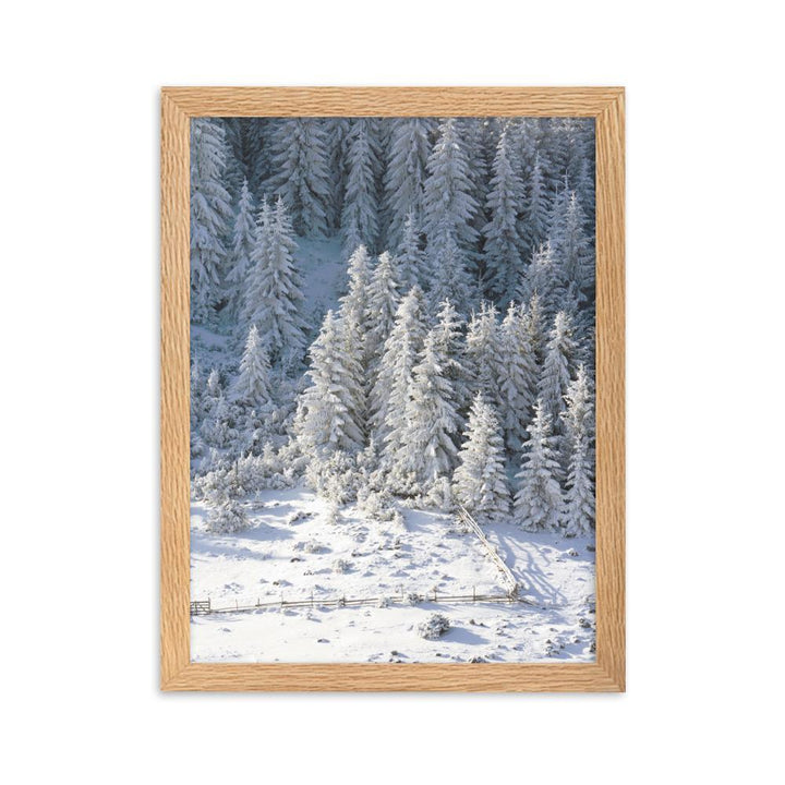 Snow Landscape 3 - Poster im Rahmen Oak / 30×40 cm artlia