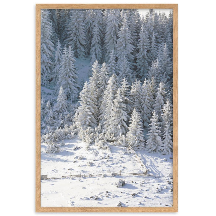 Snow Landscape 3 - Poster im Rahmen Oak / 61×91 cm artlia