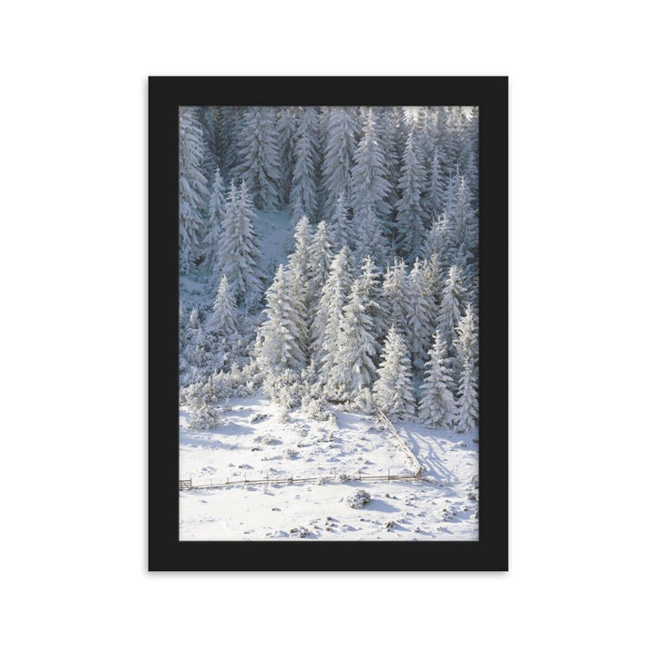 Snow Landscape 3 - Poster im Rahmen Schwarz / 21×30 cm artlia