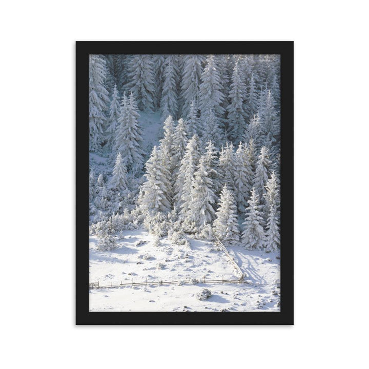 Snow Landscape 3 - Poster im Rahmen Schwarz / 30×40 cm artlia