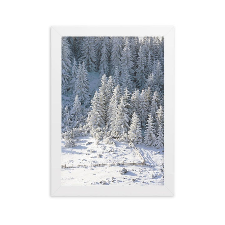 Snow Landscape 3 - Poster im Rahmen Weiß / 21×30 cm artlia