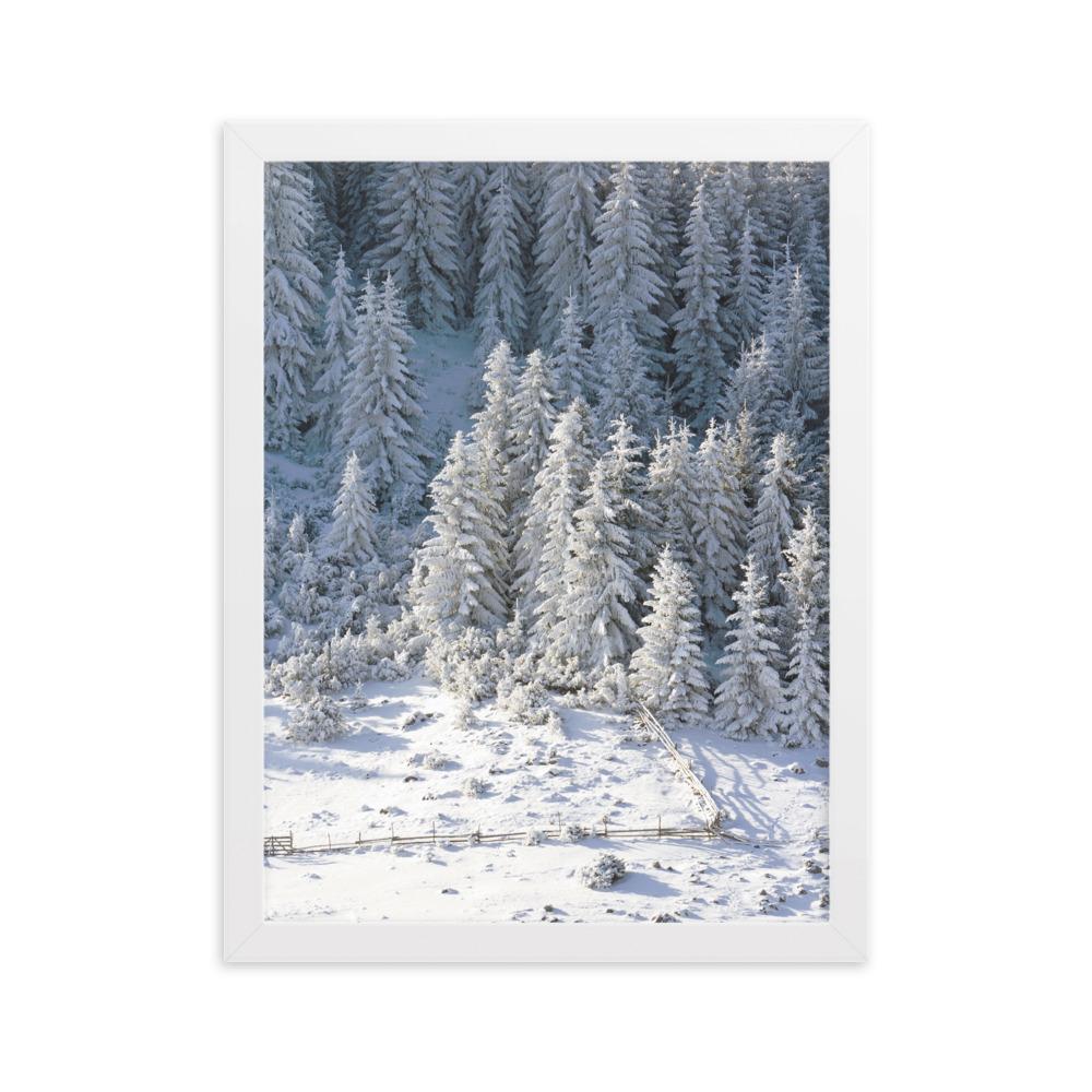 Snow Landscape 3 - Poster im Rahmen Weiß / 30×40 cm artlia