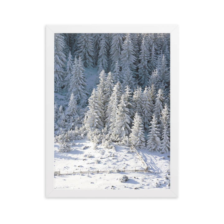 Snow Landscape 3 - Poster im Rahmen Weiß / 30×40 cm artlia