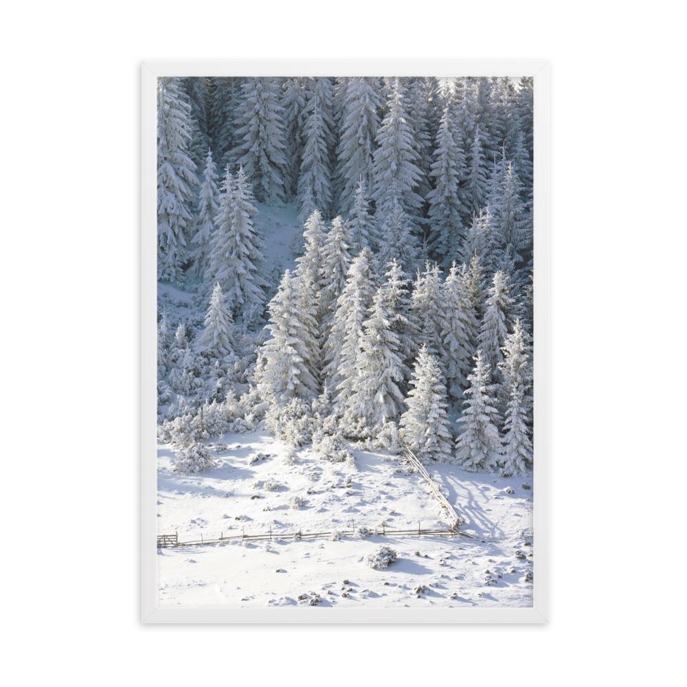 Snow Landscape 3 - Poster im Rahmen Weiß / 50×70 cm artlia
