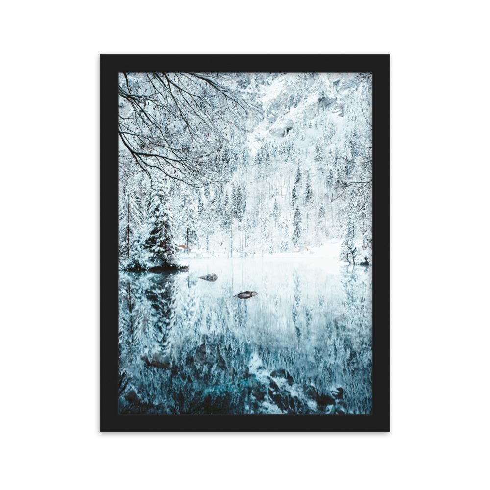 Snow Landscape 4 - Poster im Rahmen Schwarz / 30×40 cm artlia