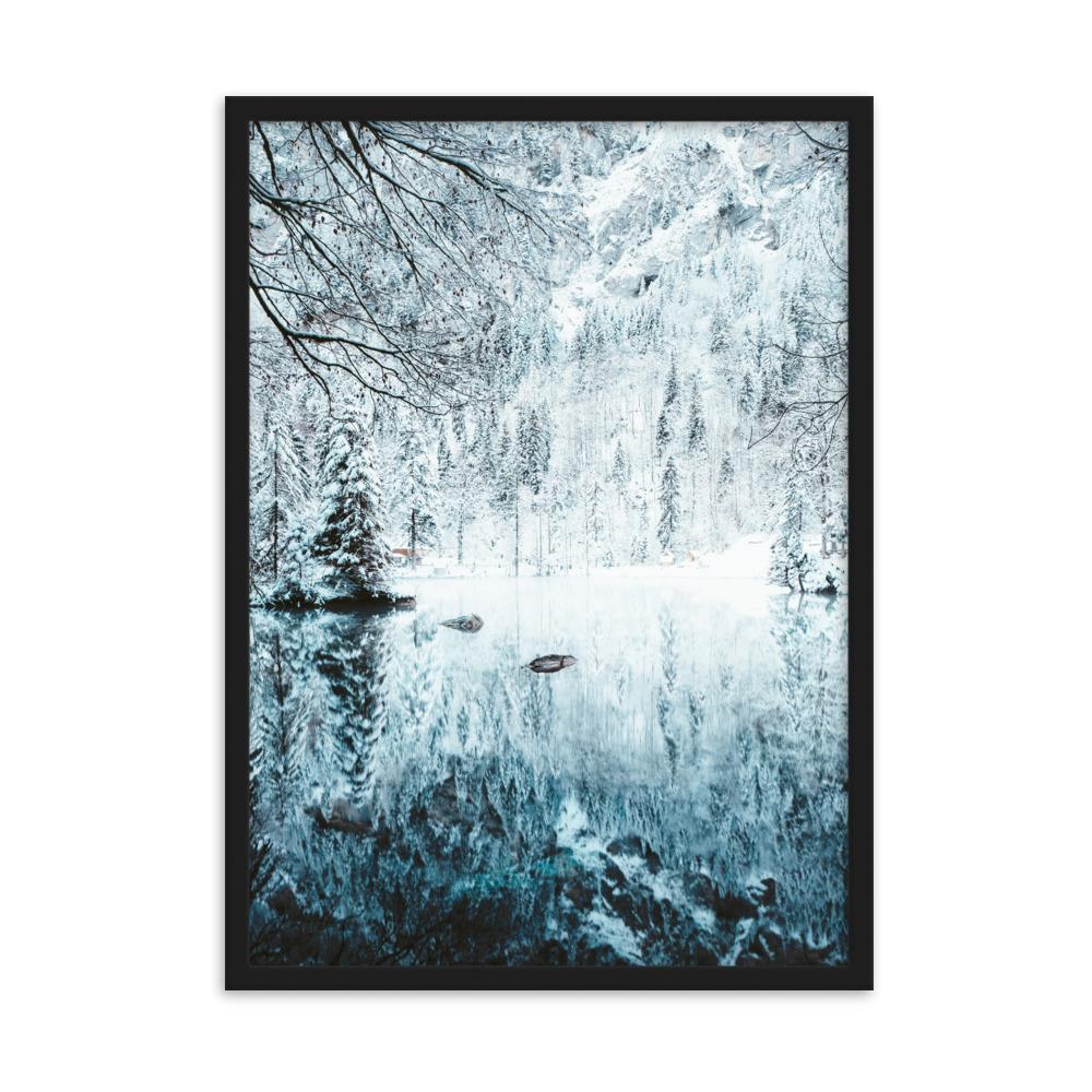 Snow Landscape 4 - Poster im Rahmen Schwarz / 50×70 cm artlia