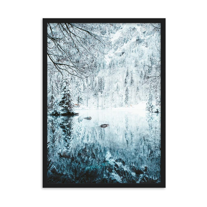 Snow Landscape 4 - Poster im Rahmen Schwarz / 50×70 cm artlia