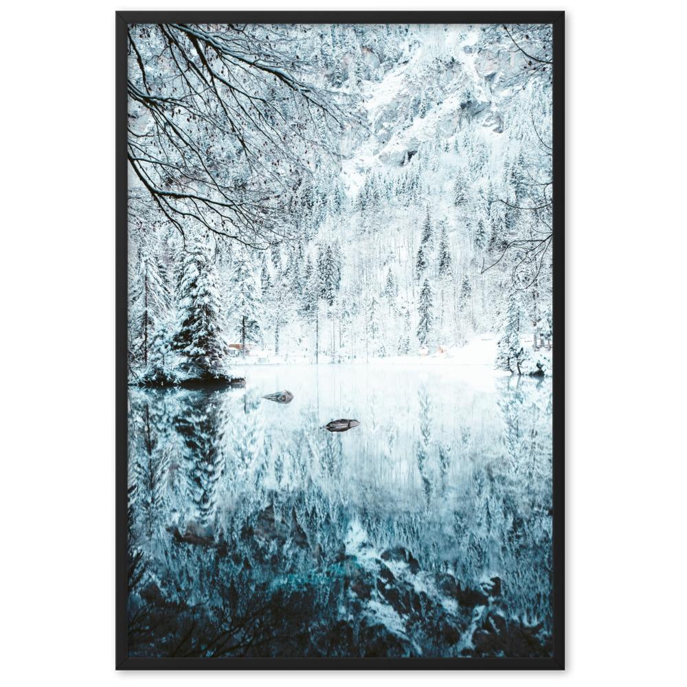 Snow Landscape 4 - Poster im Rahmen Schwarz / 61×91 cm artlia