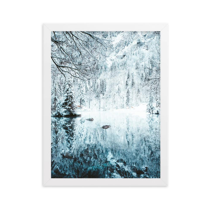 Snow Landscape 4 - Poster im Rahmen Weiß / 30×40 cm artlia