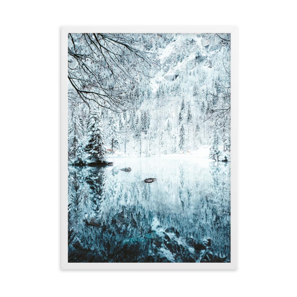 Snow Landscape 4 - Poster im Rahmen Weiß / 50×70 cm artlia
