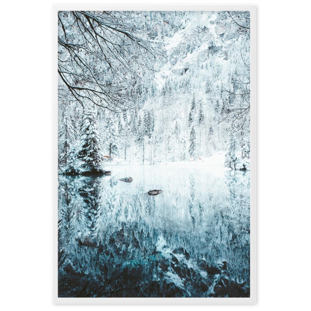Snow Landscape 4 - Poster im Rahmen Weiß / 61×91 cm artlia