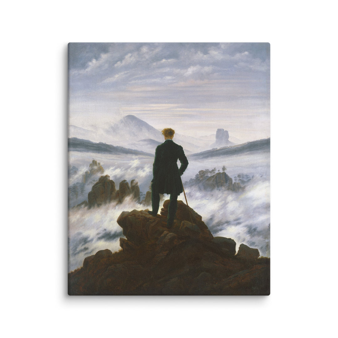 Canvas - Caspar David Friedrich, Wandelaar boven de nevelzee