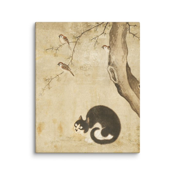 Canvas - Cat and Sparrows, Byeon Sang-byeok