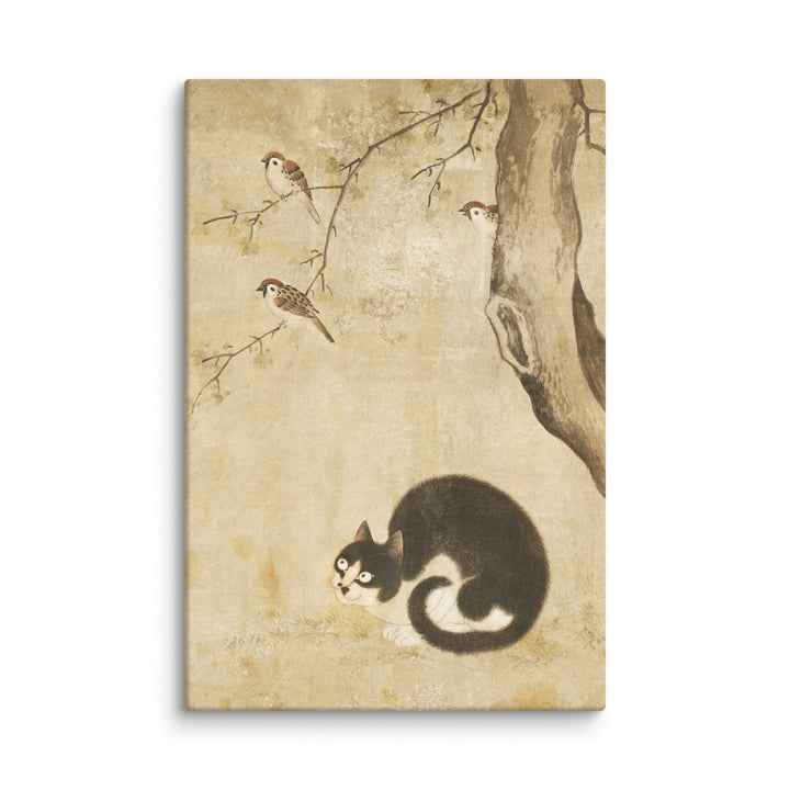 Canvas - Cat and Sparrows, Byeon Sang-byeok