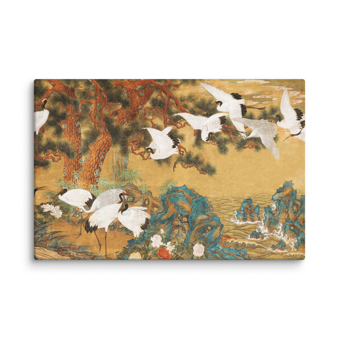 canvas-_in_-24x36-wall-weisse-kraniche-aus-dem-changdeokgung-palast