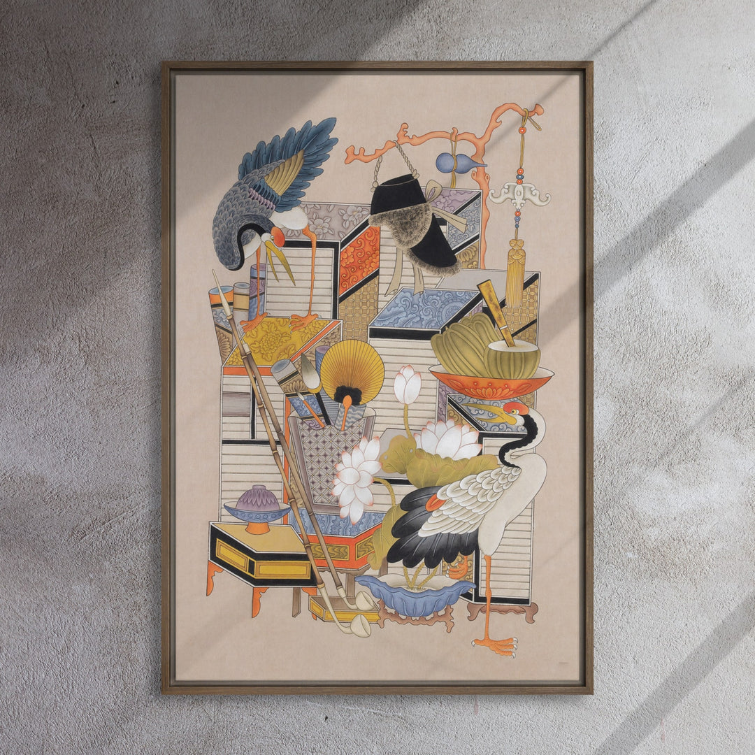 canvas-korean-sehnsucht-nach-wissen-mit-kranich-longing-for-knowledge-with-crane-seungmin-yoon_3_-min