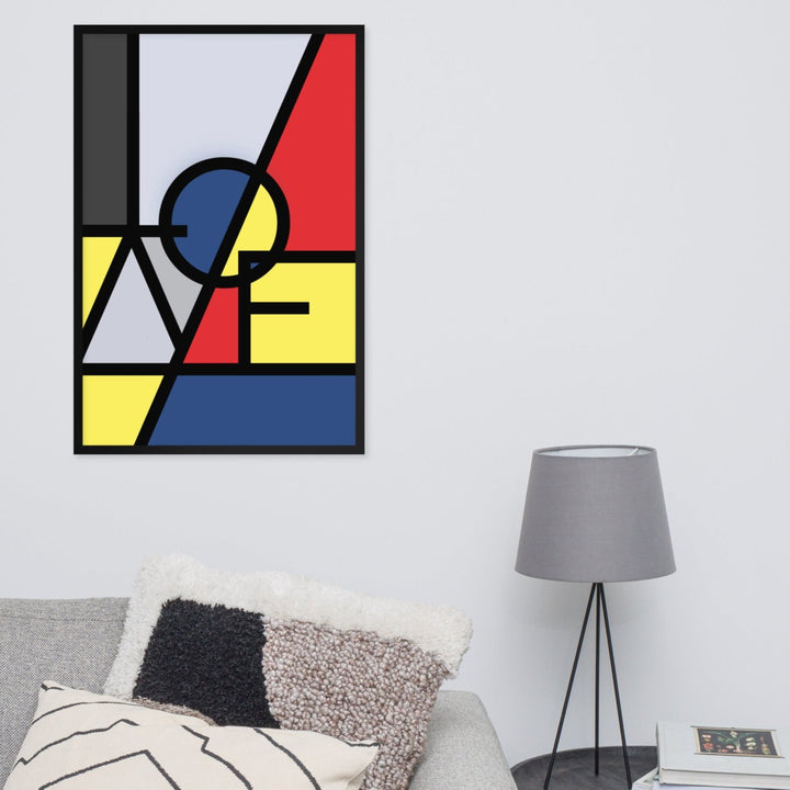 Poster - "LOVE" im Stil von Mondrian