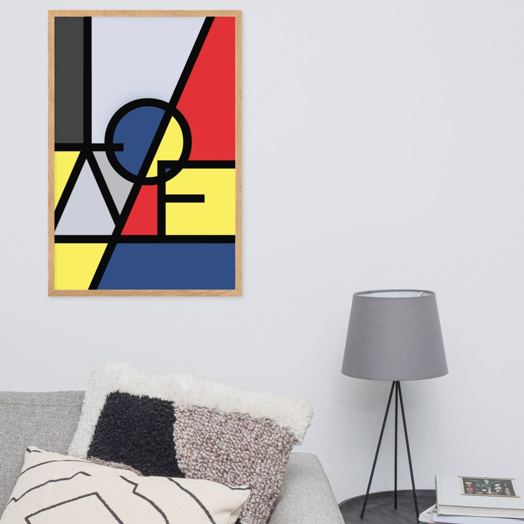 Poster - "LOVE" im Stil von Mondrian