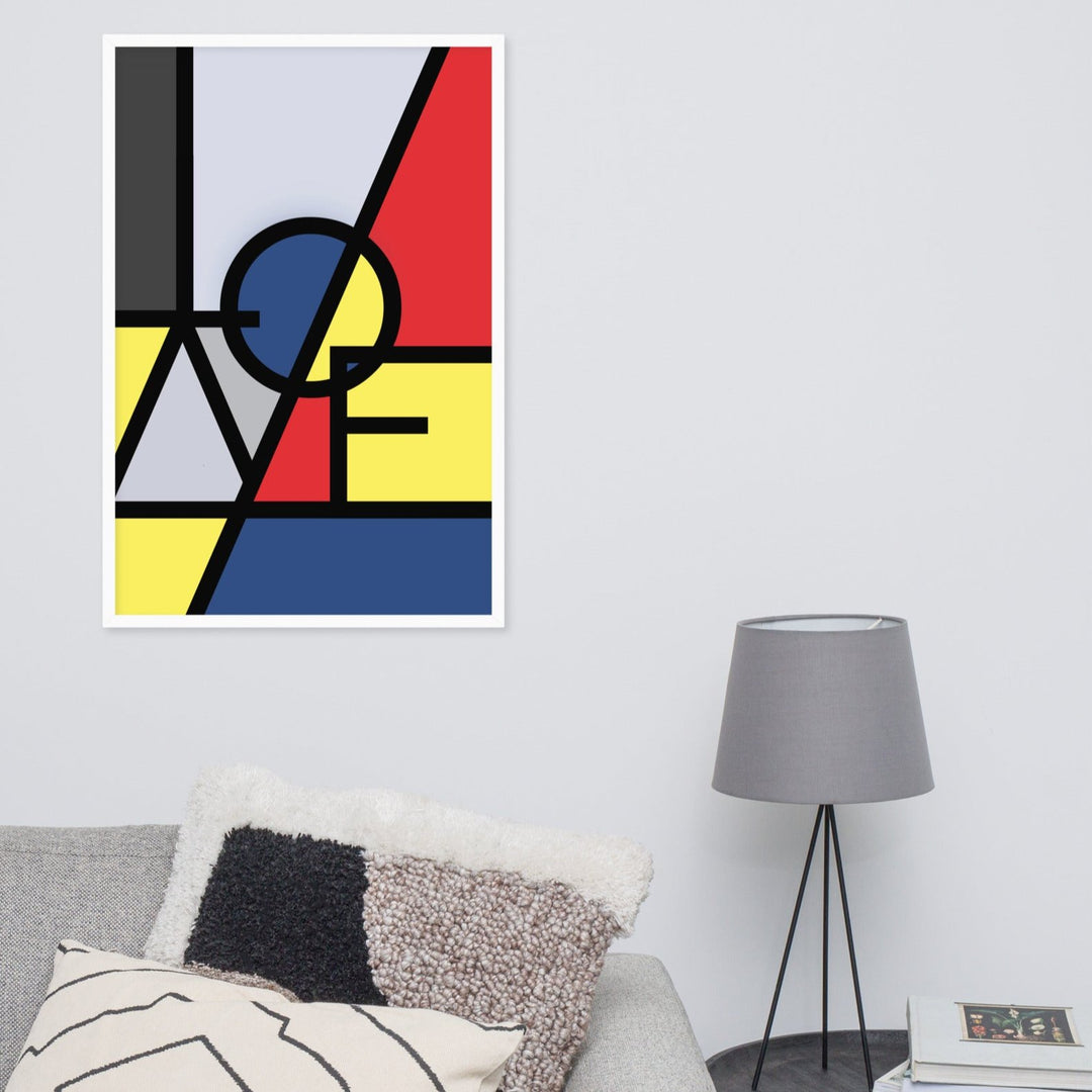 Poster - "LOVE" im Stil von Mondrian