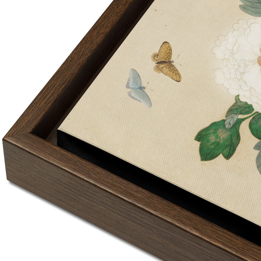 Leinwand - Blumen und Schmetterlinge