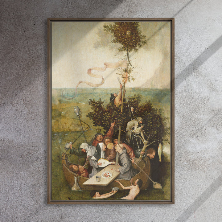framed-canvas-_in_-brown-24x36-front-canvas-hieronymus-bosch-das-narrenschiff-the-ship-of-fools