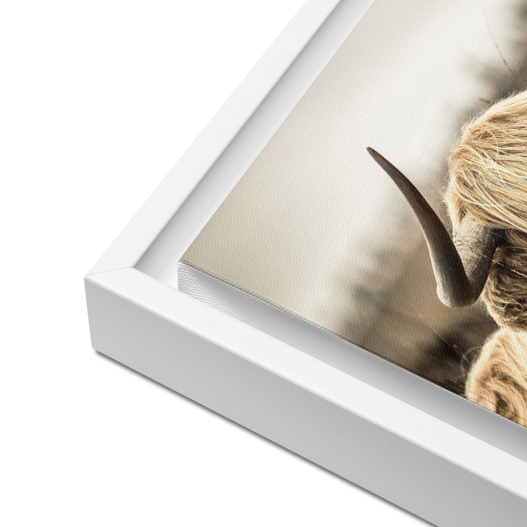 Leinwand - Highland Cattle Retro