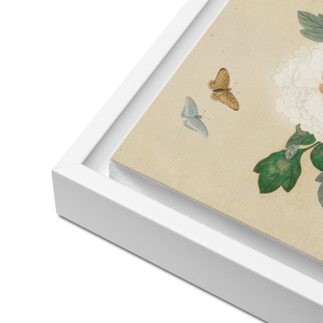 Leinwand - Blumen und Schmetterlinge