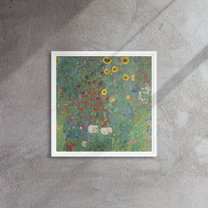 Gerahmte Leinwand - Gustav Klimt, Garten mit Sonnenblumen Gustav Klimt artlia