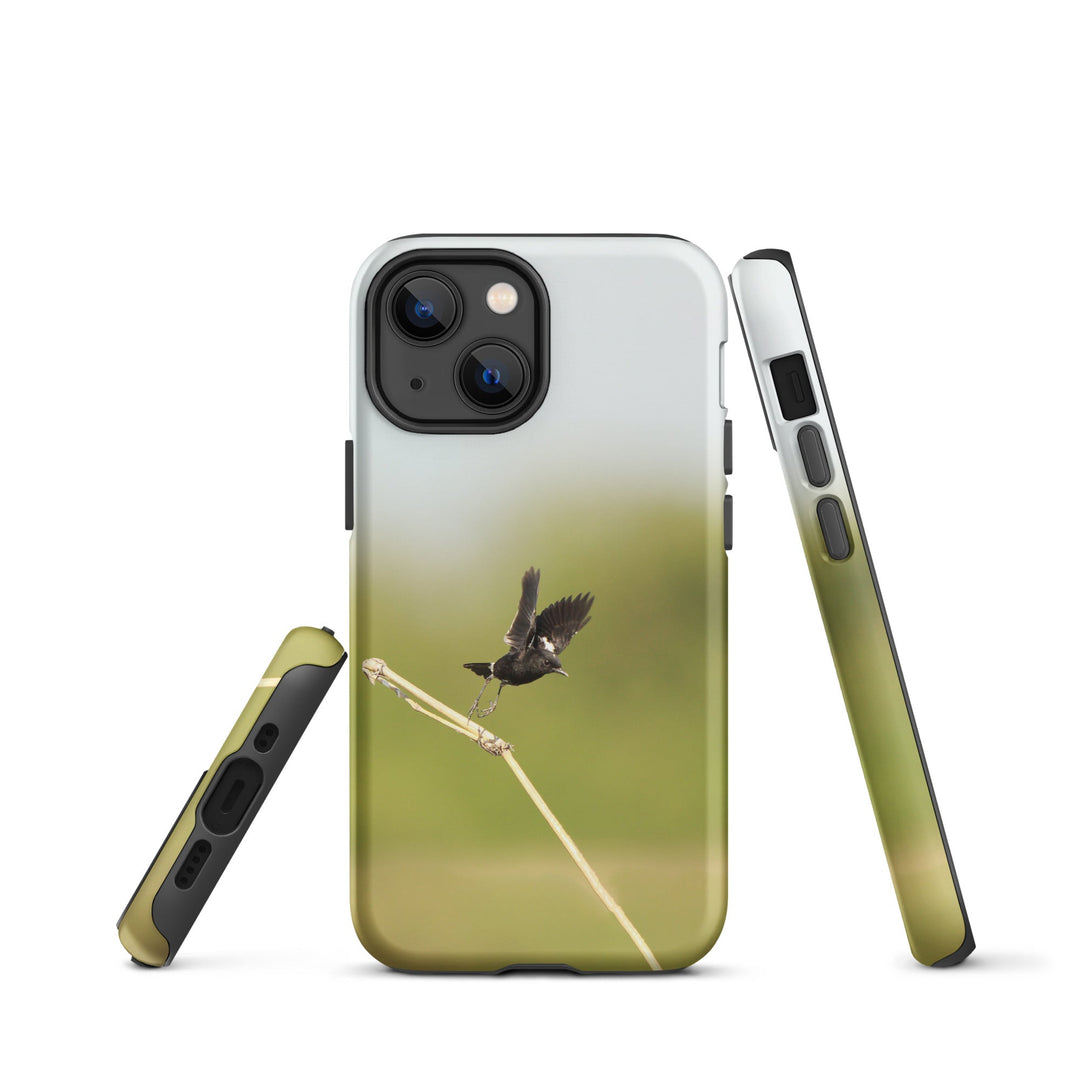 Hardcase iPhone® Handyhülle - Elsterschmätzer Pied Bushchat Young Han Song iPhone 13 mini artlia